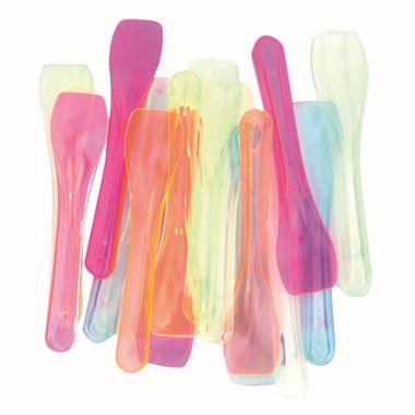 Łopatki fluorescencyjne wielokrotnego użytku 9.5cm, do lodów/deserów (mix kolorów, 1opak.=1kg - ok.660szt) KAT